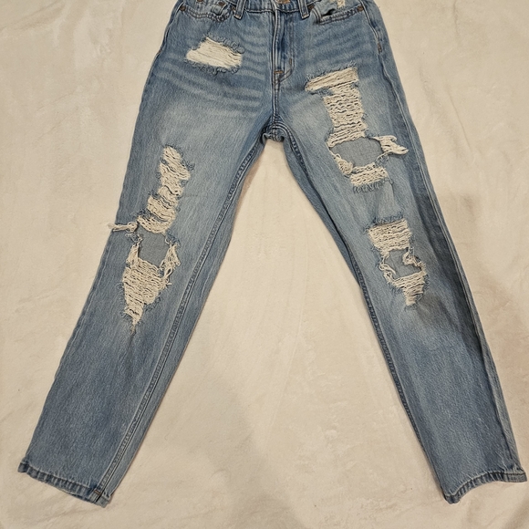 Aeropostale Denim - Aeropostale Ripped Light Blue Boyfriend Jeans